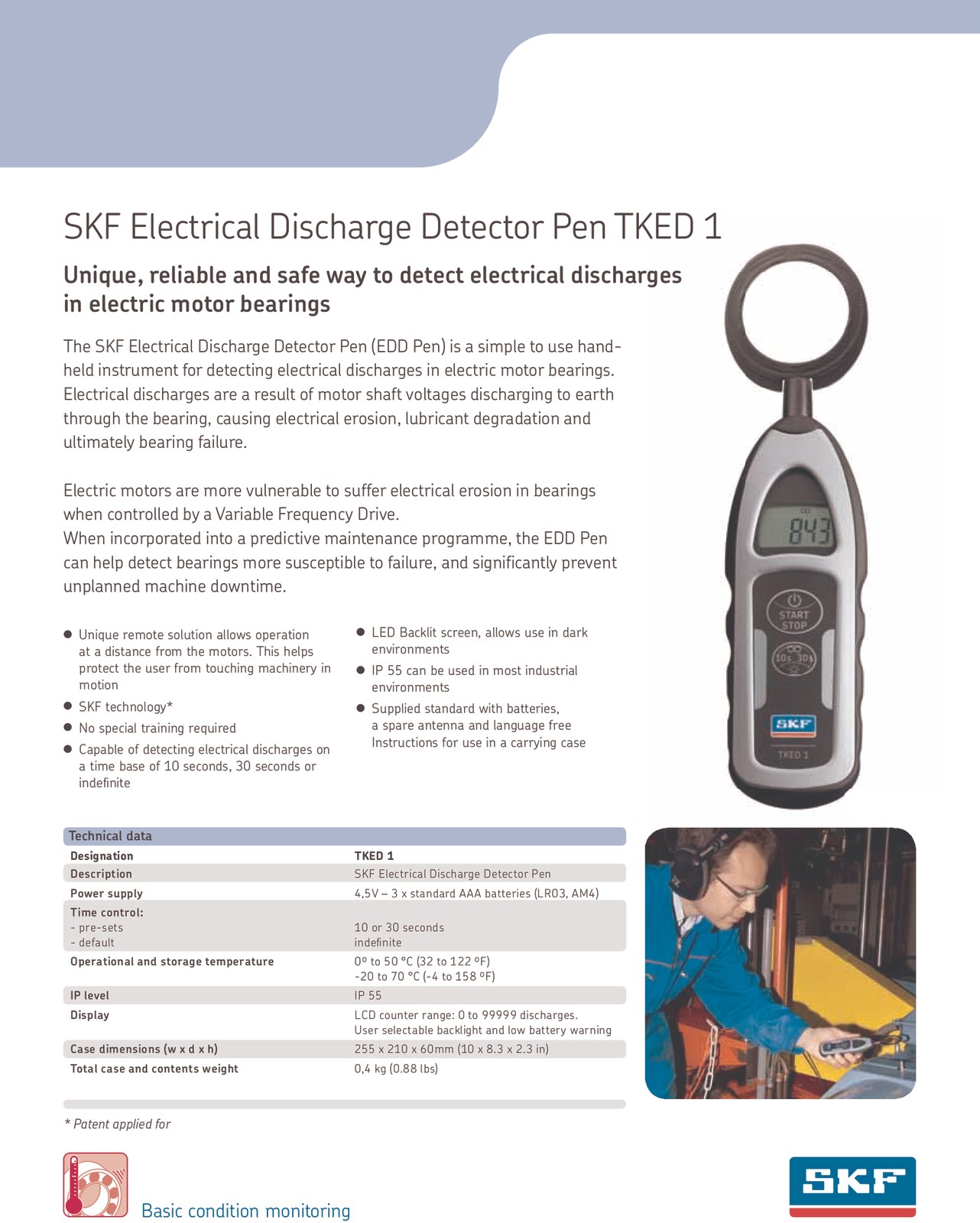 RBC Bearings Pvt. Ltd SKF Electrical Discharge Detector Pen TKED 1