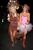 Aubrey O'Day at Halloween party 2012 with a friend