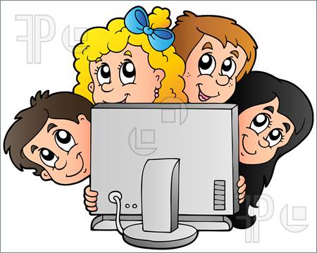 ict cartoon children computer games
