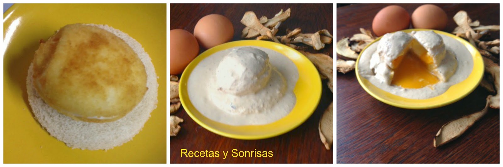 Huevos Rebozados Con Salsa De Setas
