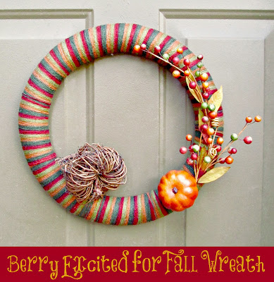 Berry Excited for Fall Yarn Wreath from It's Always Ruetten