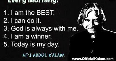 Speak 5 lines to YOURSELF Every Morning - Quote | Official Kalam