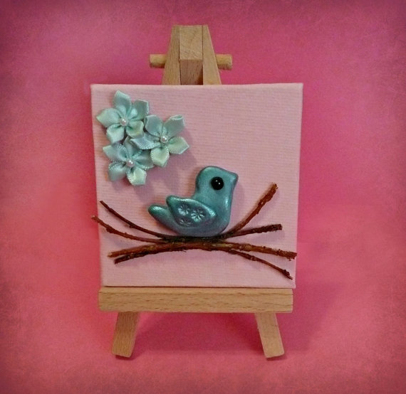 Sandy's Creations in Clay Polymer Clay on Canvas