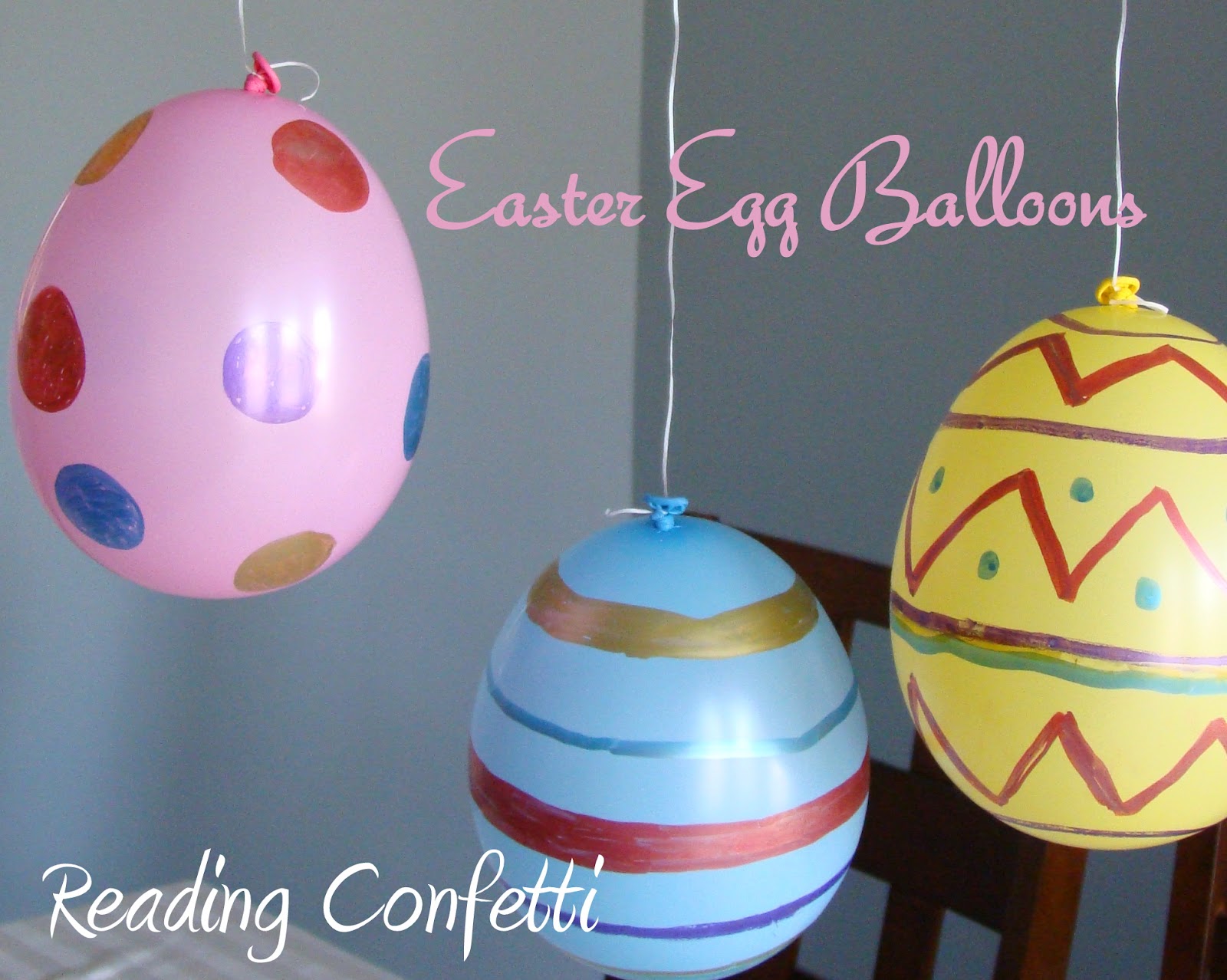 Easter Egg Balloons & Kid's Coop Link Party 8 Reading Confetti