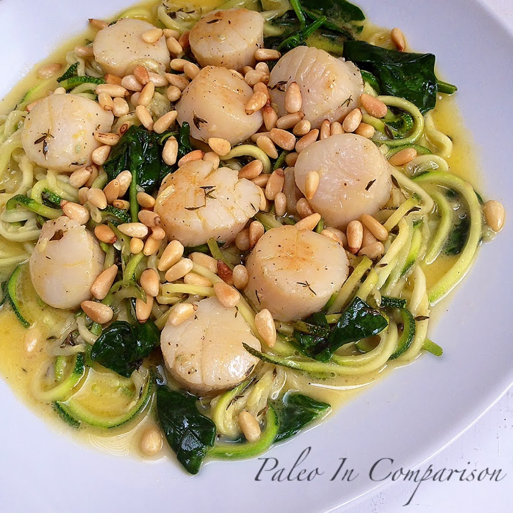 Paleo In Comparison Garlic Lemon Butter (or Ghee) Scallops with