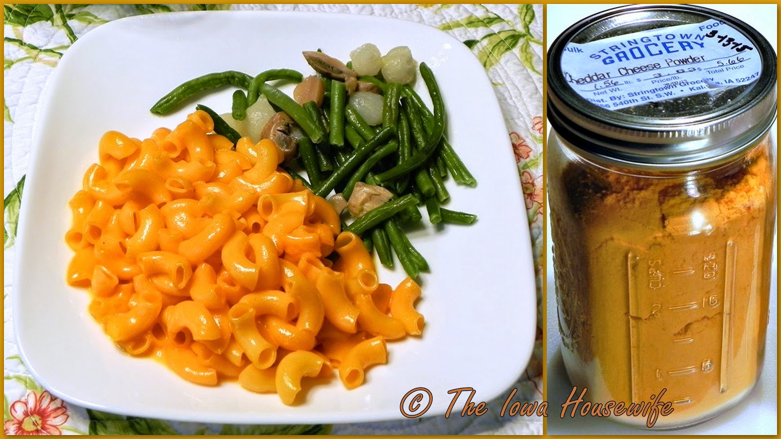 The Iowa Housewife Macaroni and Powdered Cheese
