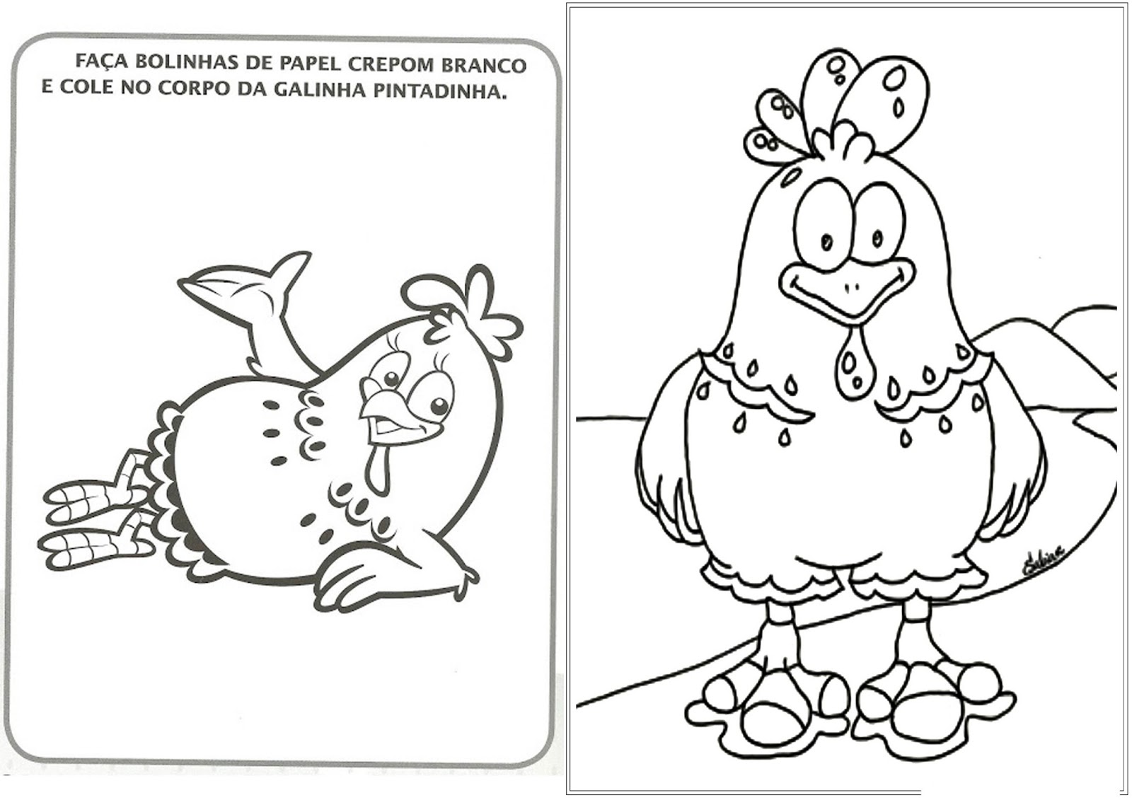 Livrinho Colorir Galinha Pintadinha