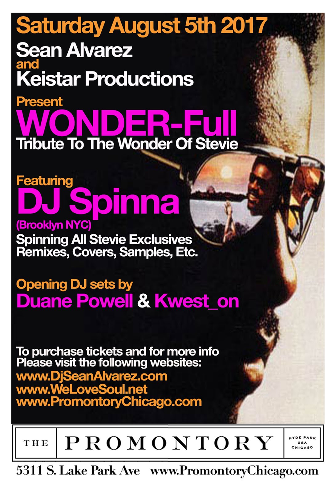 Saturday August 5th: WONDER-Full Tribute To The Wonder of Stevie