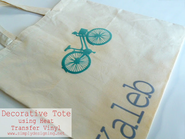 Boy's Bag using Heat Transfer Vinyl (flocked vinyl) - #vinyl #silhouette @SimplyDesigning