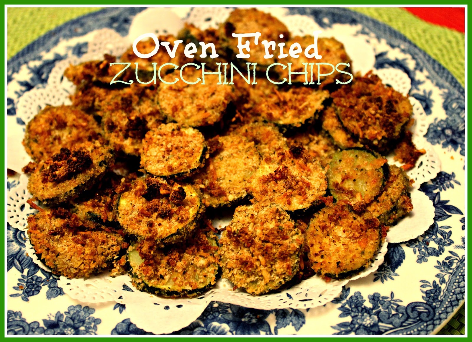 Sweet Tea and Cornbread Oven Fried Zucchini Chips!