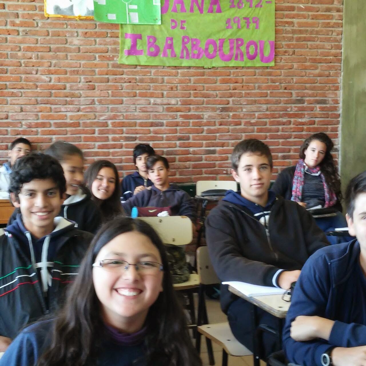 Alumnos del Liceo N° 5 de Uruguay