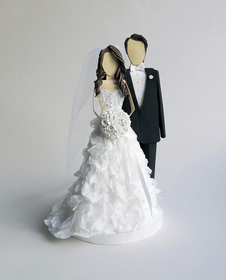 Concarta Paper sculpture cake toppers for weddings