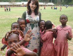 Beth with schoolchildren