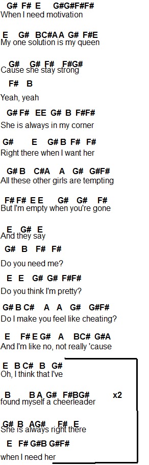 flute sheet music cheerleader cheerleader sheet music