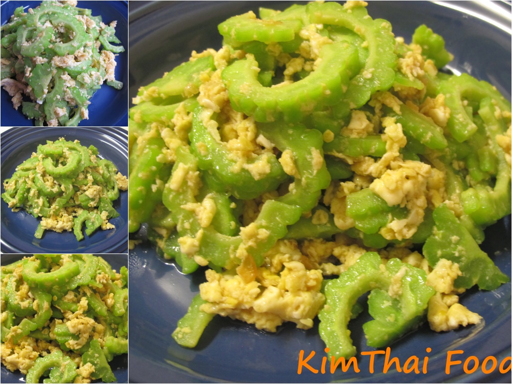 Kim Thai Food Blog Stir Fried Bitter Cucumber with Eggs