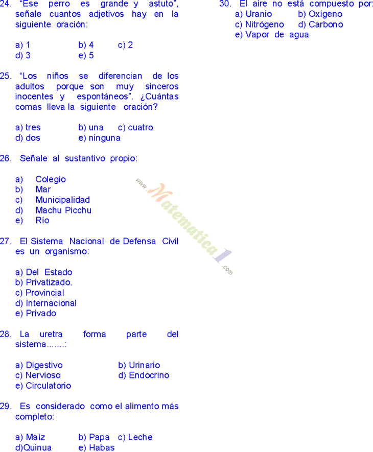 EXAMEN RESUELTO DE RAZONAMIENTO MATEMATICO Y VERBAL DE TERCER GRADO DE
