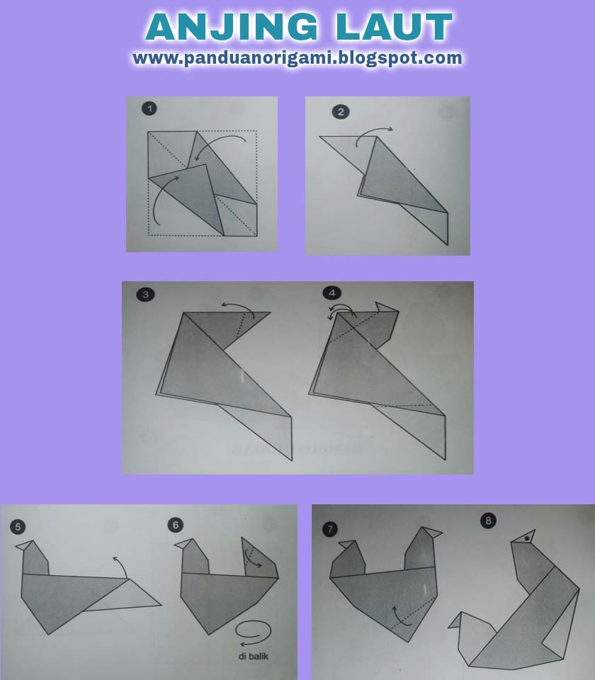 Panduan Membuat Origami Anjing Laut Panduan Belajar Membuat Origami