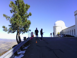 The Low-Key Hillclimb finish line at Lick Observatory, Mt. Hamilton, San Jose, California