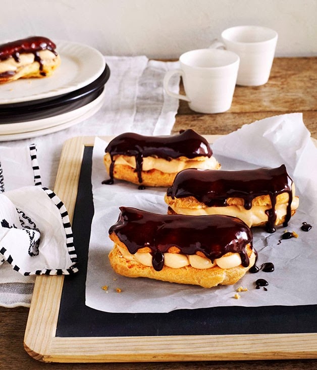 French food friday...Vanillacaramel éclairs with chocolate glaze