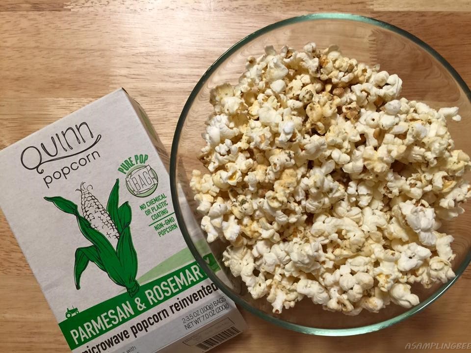A Sampling Bee Quinn Popcorn's Parmesan & Rosemary Popcorn Review
