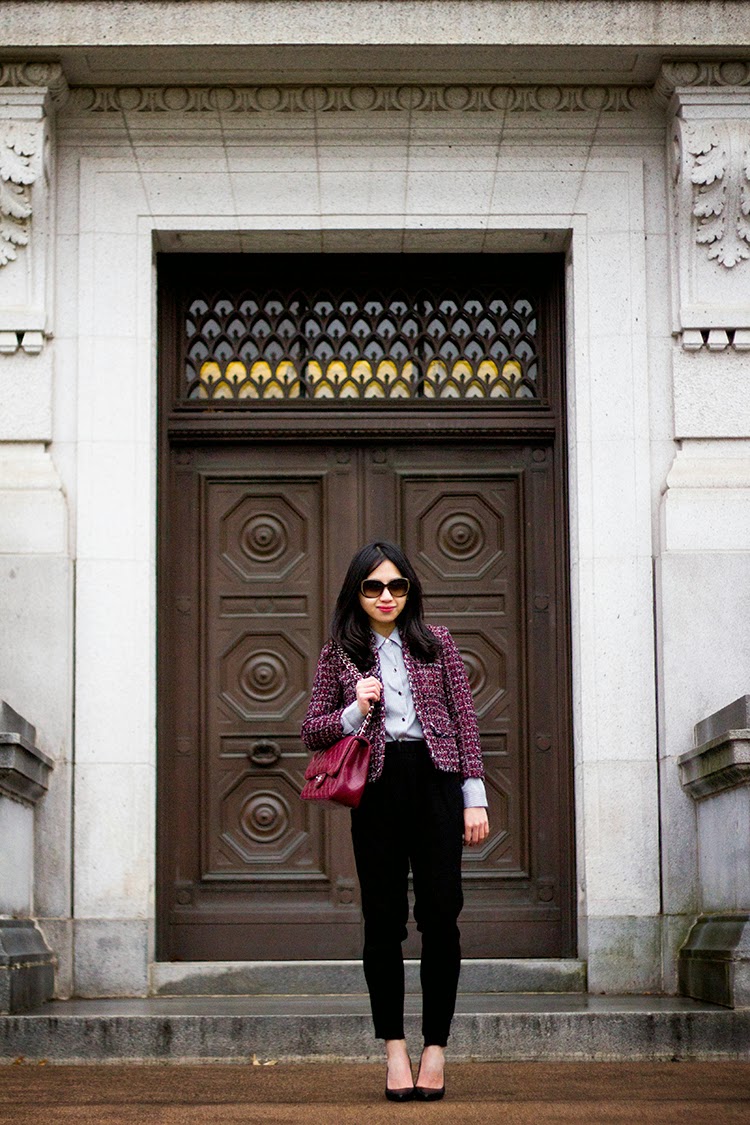 Tweed Jacket & Quilted Flap (+ Forever 21 Longline Duster Coat) Elle