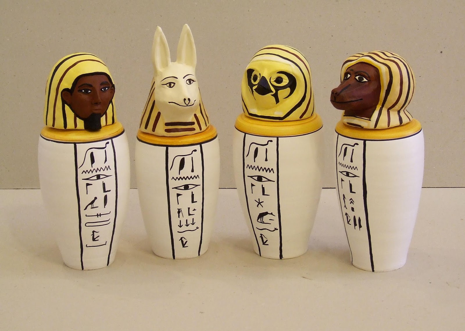 Graham's Potted History Replica Egyptian Canopic Jars