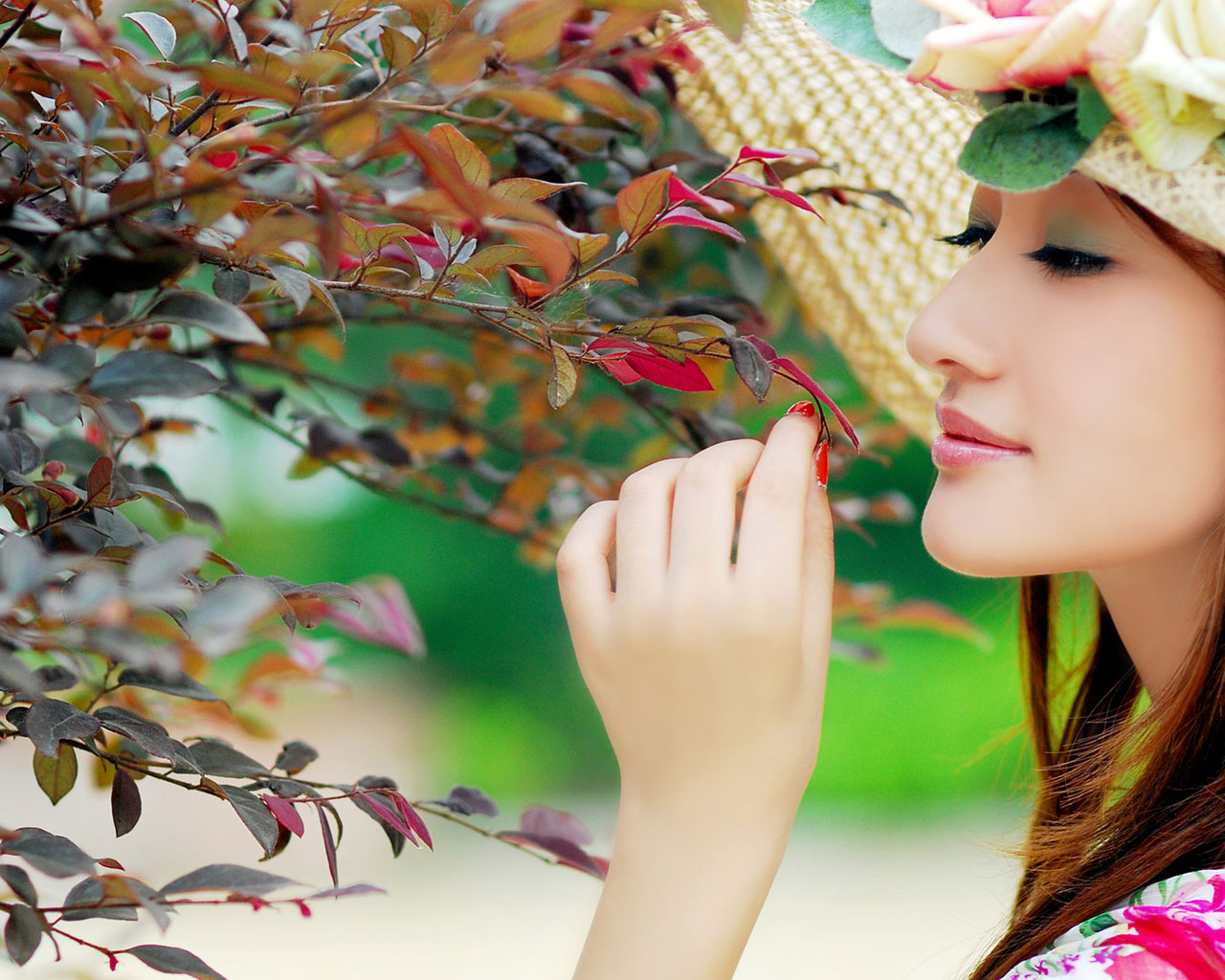 Cute Girl With Sweet Style Wallpaper Lovely Girl in Colorful Garden Best HD Desktop Wallpapers