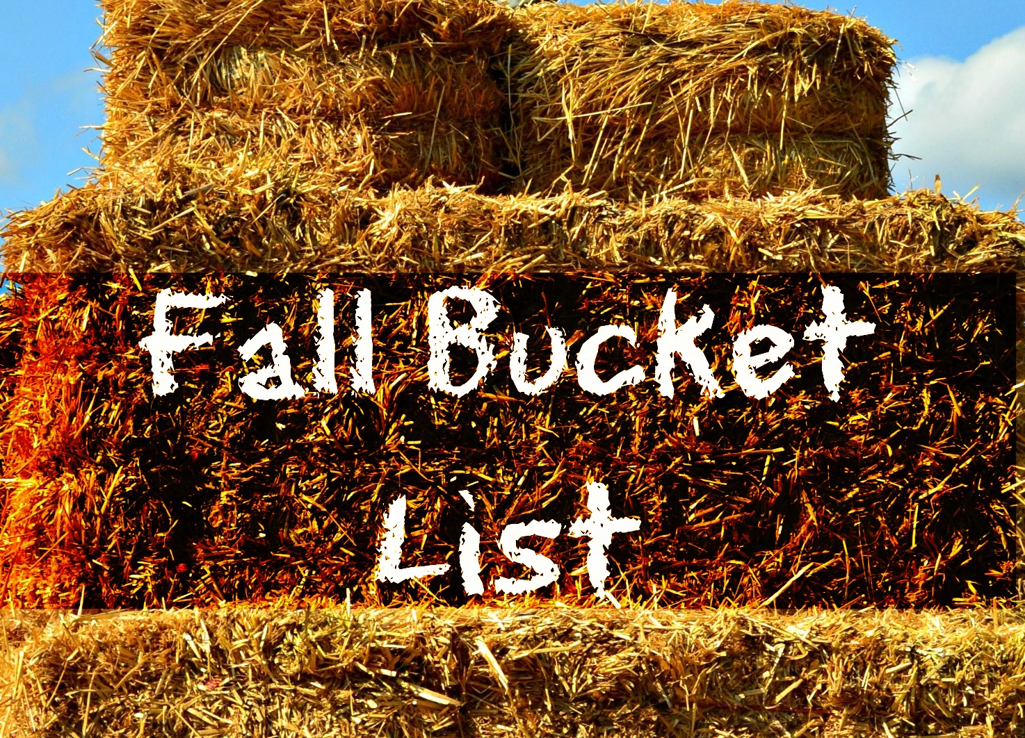 You'll Thank Me One Day Fall Bucket List 2012