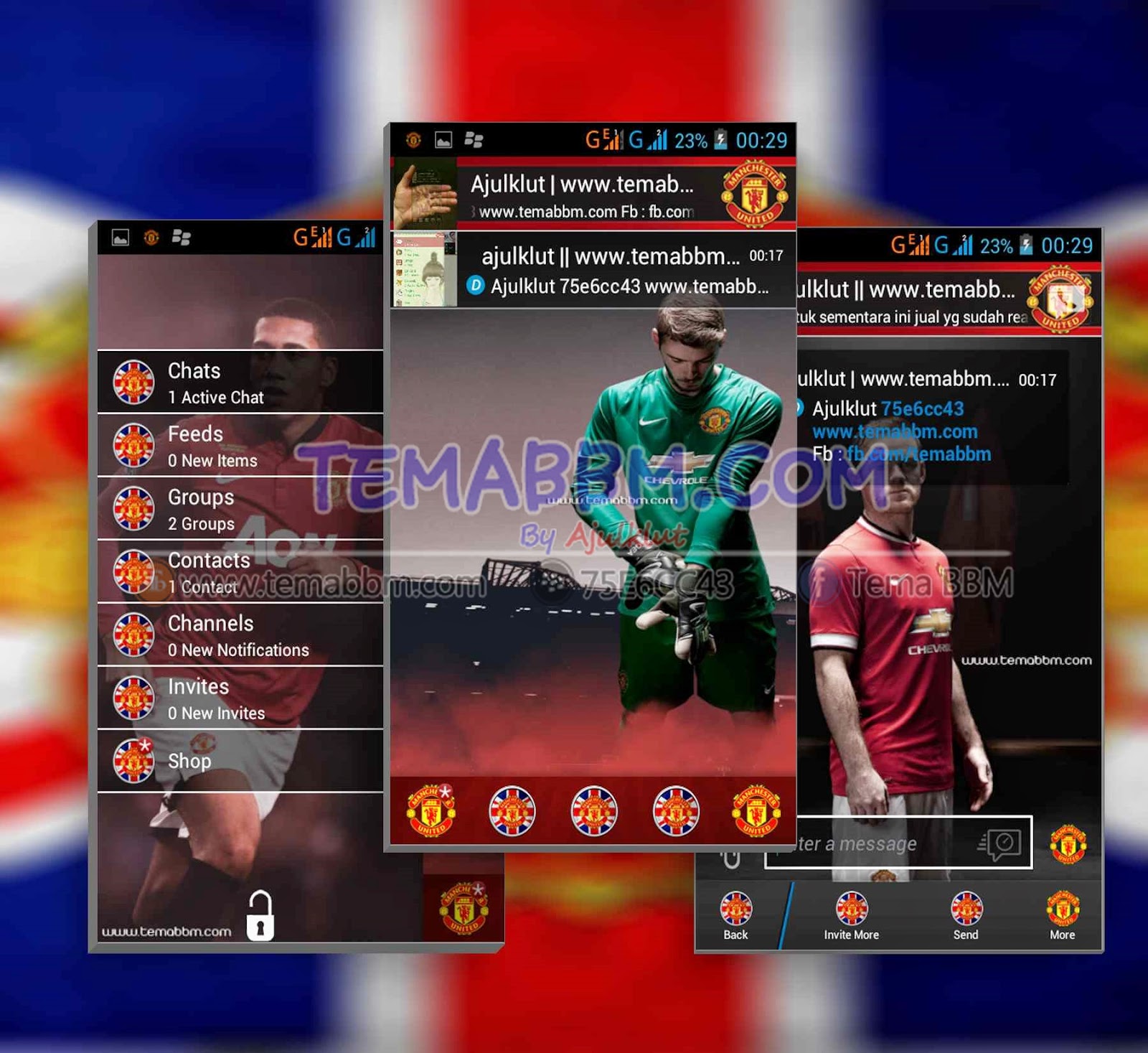 Tema BBM Manchester United Tema BBM Manchester United