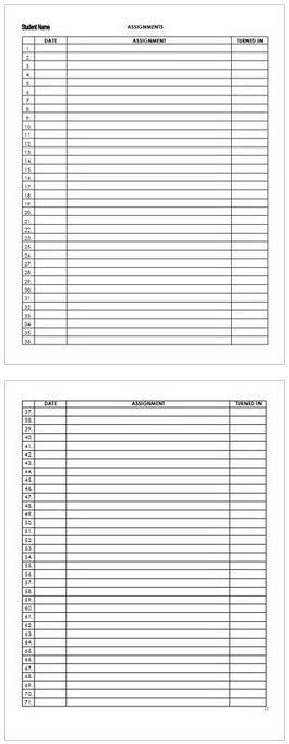 Class Attendance Sheet