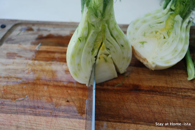 Removing the center of fennel, a picture tutorial from stayathomeista.com