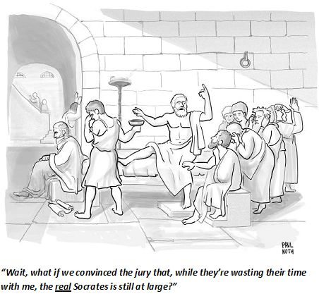 Image result for new yorker socrates cartoon