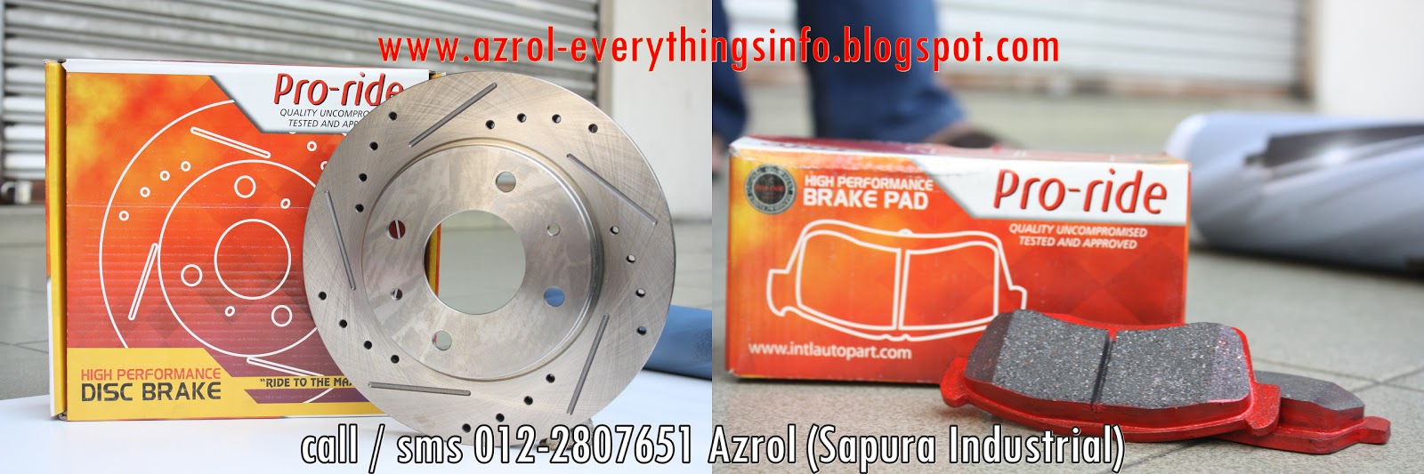 Tukar Brake Disc & Brake Pad PRORIDE ABSORBER SUSPENSION STORE