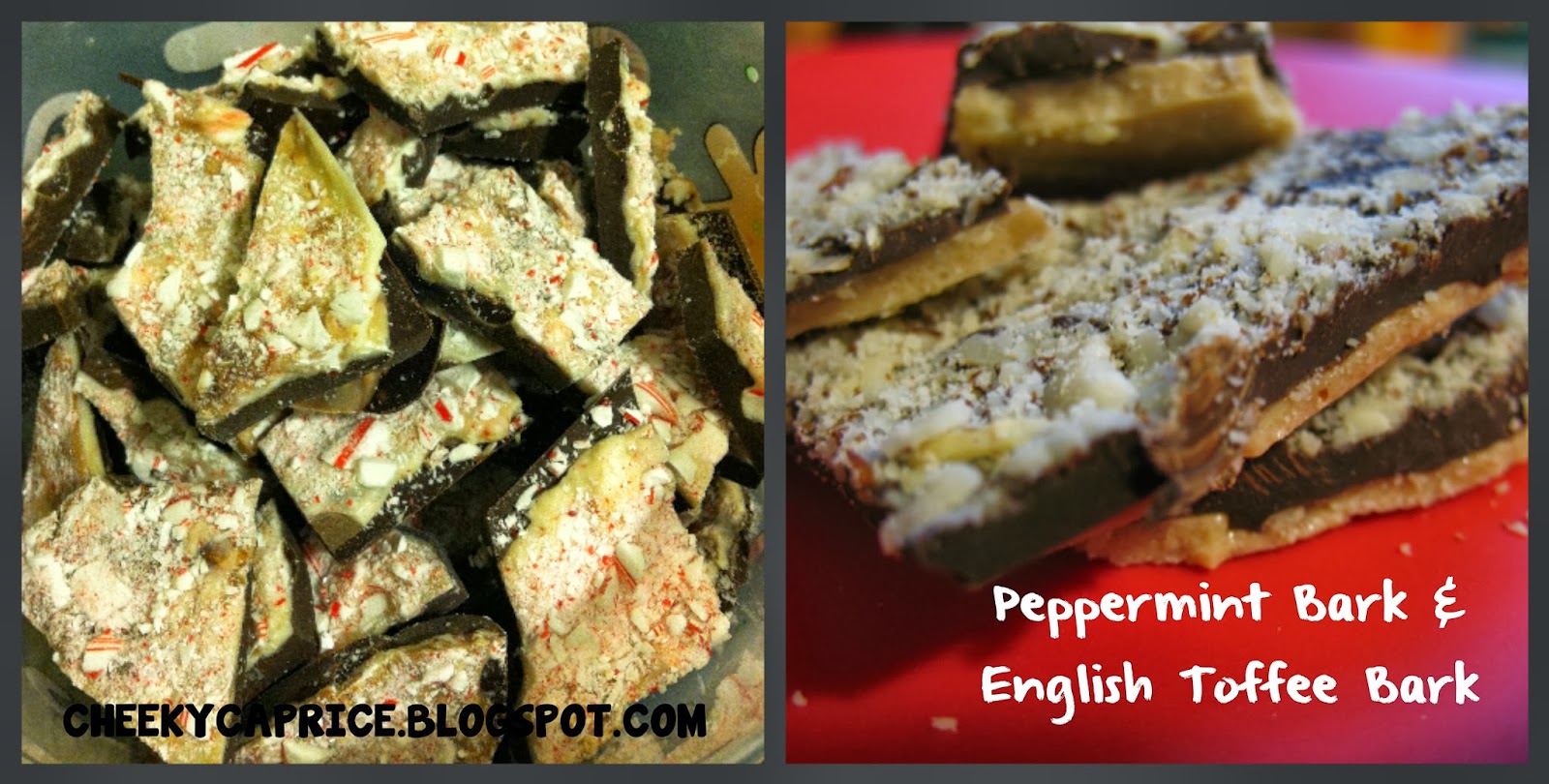 Cheeky Caprice Project Sunday, Holiday Edition Peppermint Bark