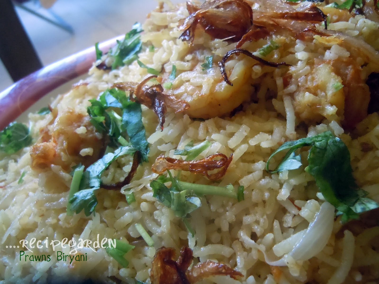 Recipe Garden: Spicy Prawns Biryani