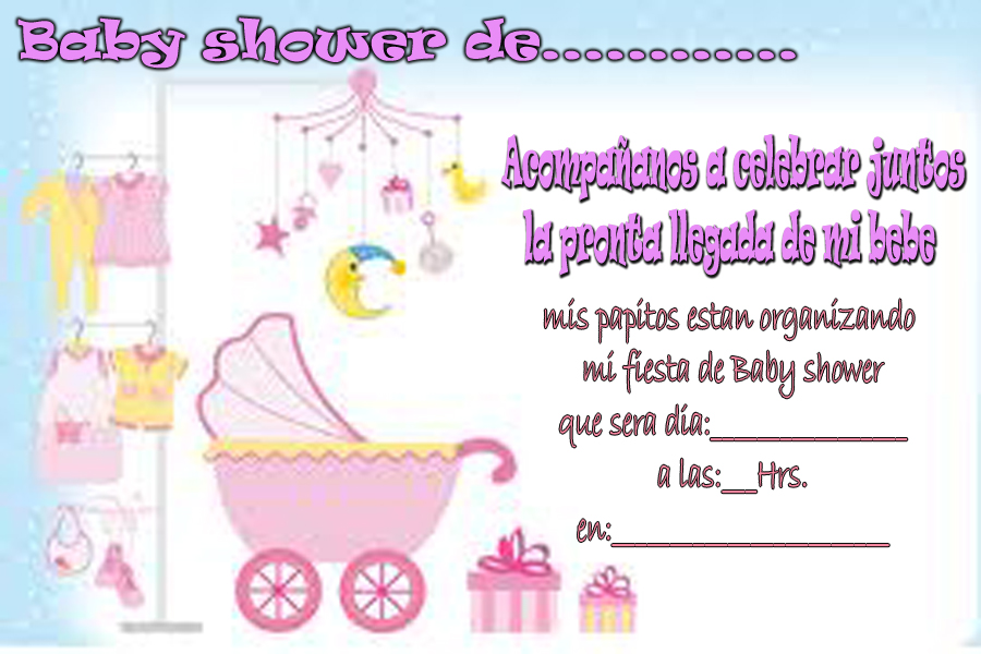 Una linda tarjeta de baby shower para la futura bebe de la familia