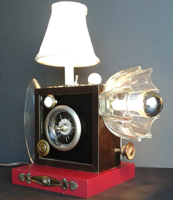 Patrick J. Baglino, Jr. Interior Design "Steampunk" Sculptural Art Lamps.