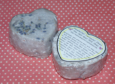 This Easy Homemade Lavender Sea Salt Soap Recipe is perfect for DIY Valentine's Day gifts and requires no lye since it's made by rebatching or handmilling existing soap bars.
