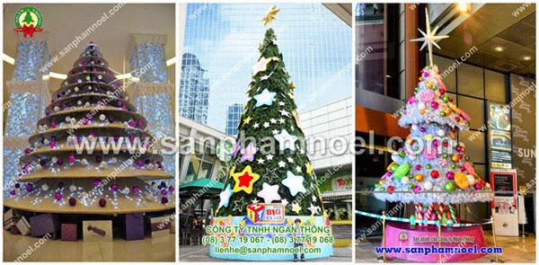 Nhận trang trí cây thông noel đẹp giá rẻ uy tín chuyên nghiệp