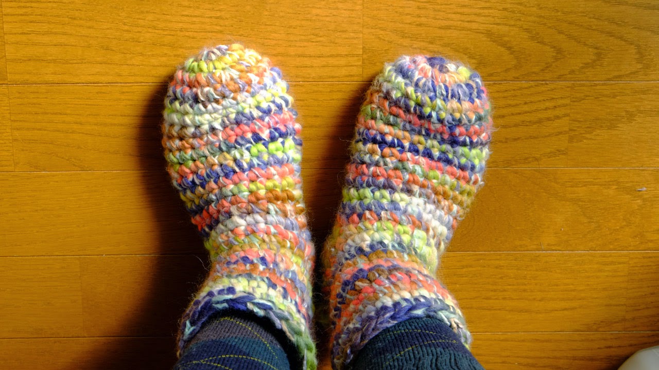 ニコ編みのブログ Smiley Crochet 動画 編図 ルームソックス 重ね履き用 の編み方 作り方 冷え性の冷え取り対策