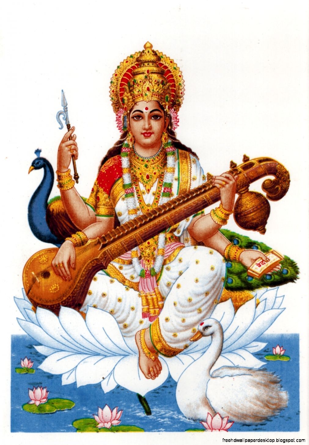 Hindu Goddess Saraswati | Free High Definition Wallpapers