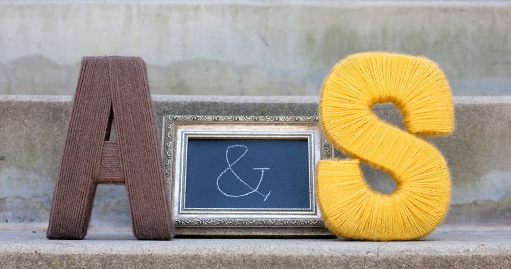 diy {yarn wrapped letters}