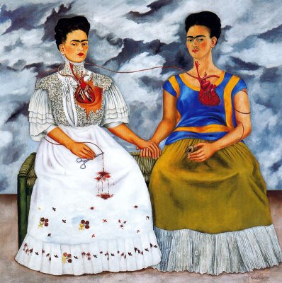 O que faz você gostar de um desenho/pintura? Frida+Kahlo+-+The+Two+Fridas+%25281939%2529