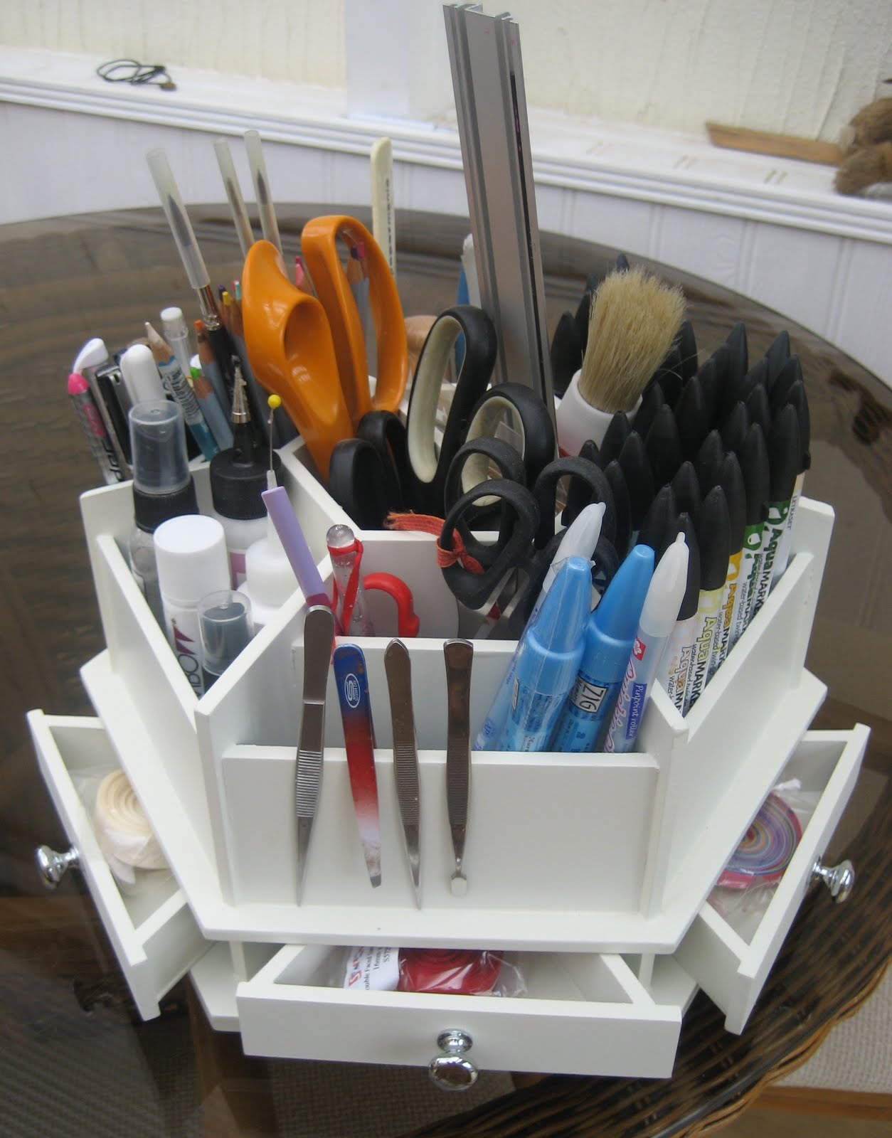 Stylish Desk Top Scrapbooking & Bead & Sequin Craft Storage Organiser Carousel eBay