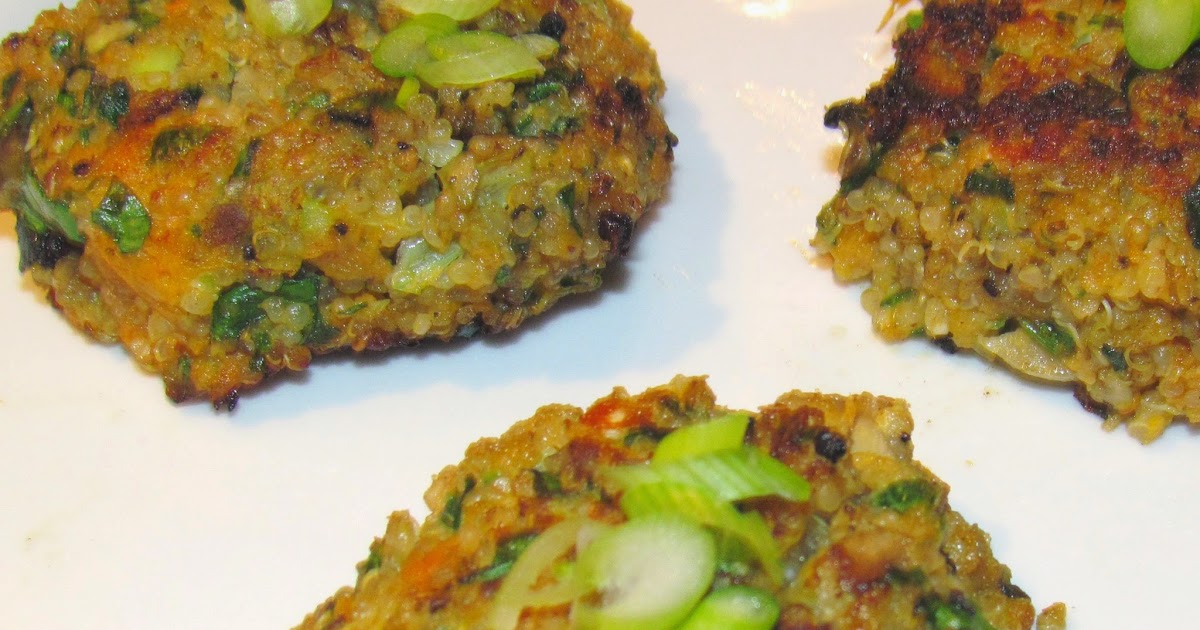 a second glance. Quinoa patties with spring vegetables and feta