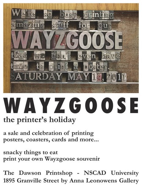 Anagram for Ink: Letterpress: Wayzgoose and Sea Things