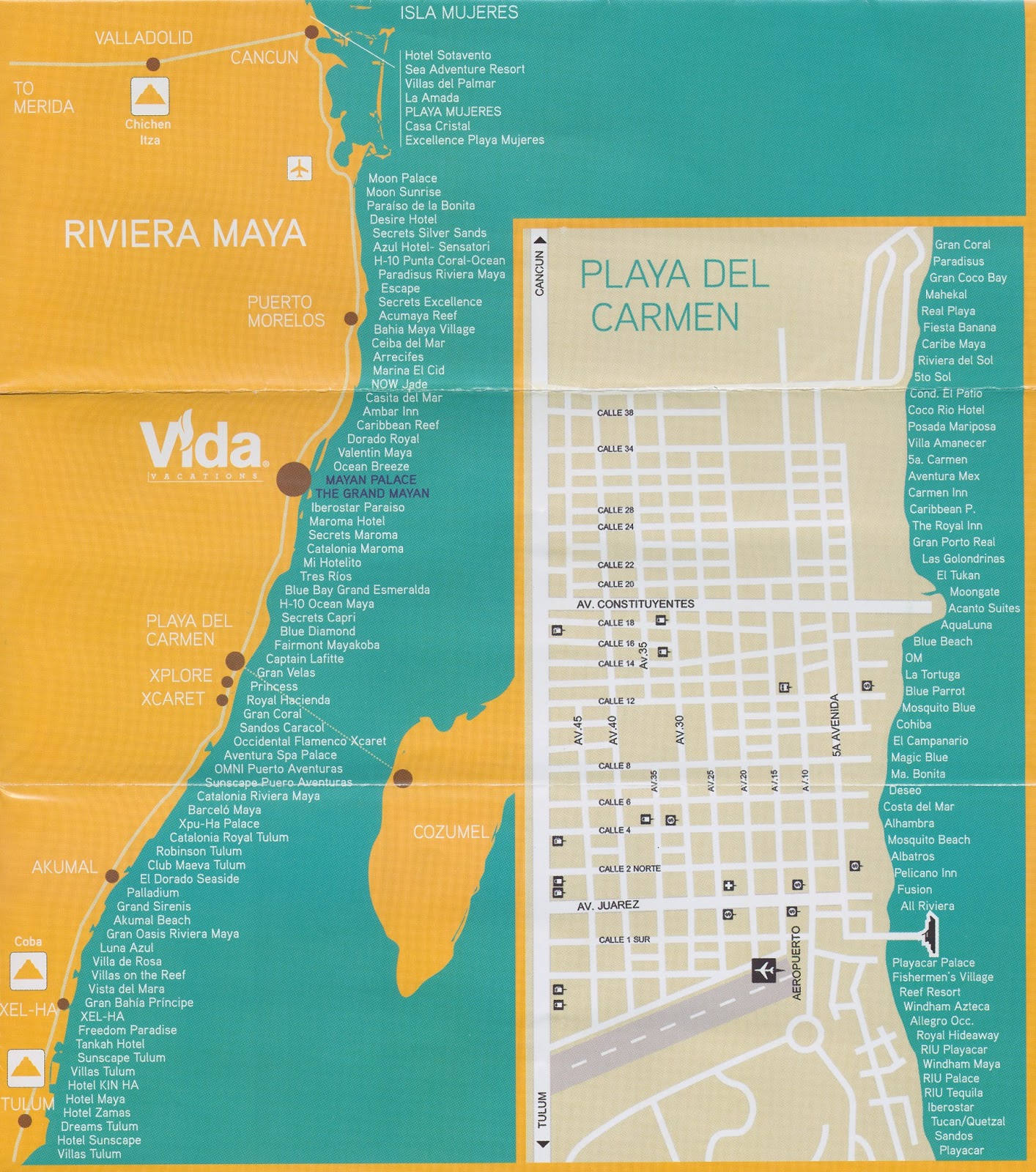 Map Of Palace Resorts In Cancun