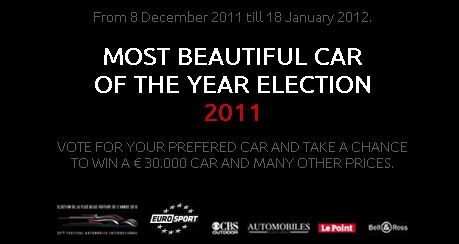 Informacije o nagradnim igrama: Most beautiful car of the year election 2011