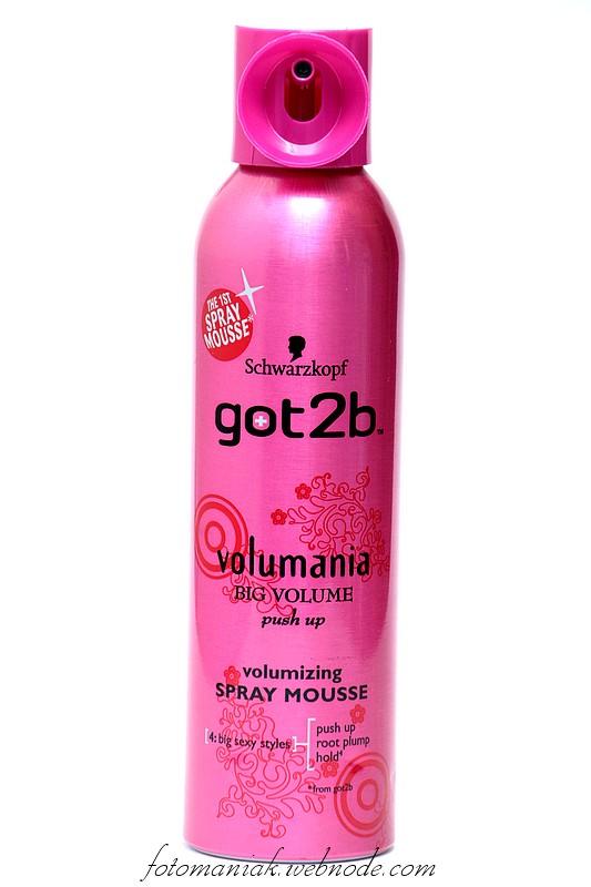 Schwarzkopf, Got2b, Volumiania Big Volume push Up, Volumizing Spray Mousse i volume refreshing