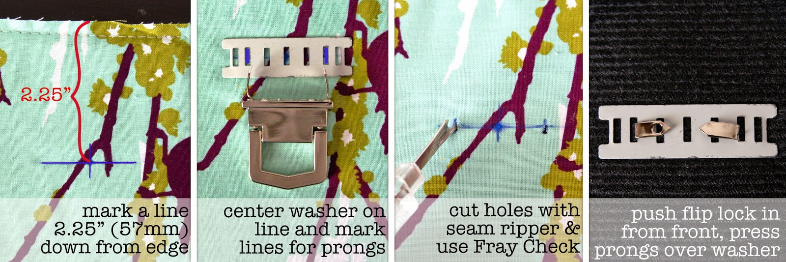 Emmaline Bags Sewing Patterns and Purse Supplies How to Install Purse